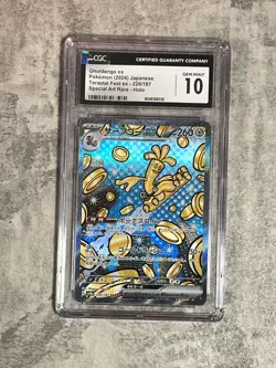 PTCG Pokemon CGC 10 GEM MT Gholdengo ex SAR 2024 220/187 SV8a Japanese - Image 1