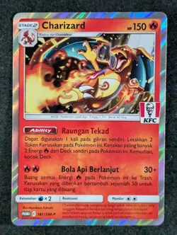 2021 Pokemon CHARIZARD 181/SM-P KFC Chaki Kids Meal Promo | Indonesian (B) - Image 1