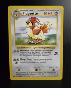 Pokemon TCG - PIDGEOTTO - 22/102 - SHADOWLESS - RARE - BASE SET (1999) WOTC - MP - Image 1