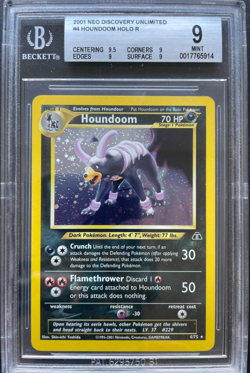 Pokemon Houndoom Holo Rare 4/75 Neo Discovery 2001 BGS Mint 9 - Image 1