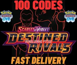 100x Destined Rivals Codes Booster Pokemon TCG LIVE - PTCGL - SENT FAST - Image 1