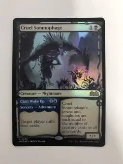 Cruel Somnophage Foil Showcase MTG Magic the Gathering Card NM Near Mint WOE - Image 1