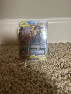 Pokemon TCG Reshiram & Zekrom GX 157/236 Cosmic Eclipse 2019 Tag Team Holo Card - Image 1