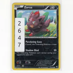 Pokemon TCG Zorua 70/108 BW Dark Explorers Reverse Holo Common Card EN-LP 2012 - Image 3