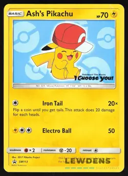 Ash's Pikachu - SM113 - Pokemon The Movie - Black Star Promos - Pokemon Card 1 - Image 1