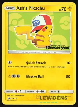 Ash's Pikachu - SM112 - Pokemon The Movie - Black Star Promos - Pokemon Card 1 - Image 1