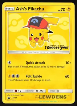 Ash's Pikachu - SM111 - Pokemon The Movie - Black Star Promos - Pokemon Card 1 - Image 1