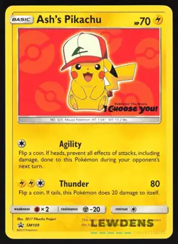 Ash's Pikachu - SM109 - Pokemon The Movie - Black Star Promos - Pokemon Card 4 - Image 1