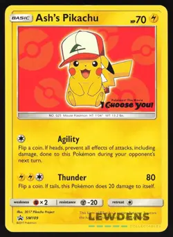 Ash's Pikachu - SM109 - Pokemon The Movie - Black Star Promos - Pokemon Card 3 - Image 1