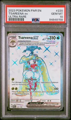 2023 Pokemon Paradox Rift Tsareena EX Full Art Ultra Rare Gem Mint PSA 10 - Image 1