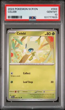 PSA 10 - 2024 POKEMON SCR EN-STELLAR CROWN 004 CELEBI | POP 1 - Image 1