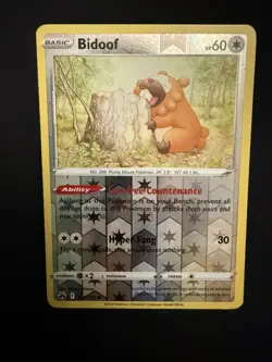 Bidoof 111/159 Crown Zenith Reverse Holo - NM - Pokemon TCG - Image 1