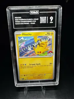 Pokemon Pikachu SVP Scarlet & Violet World Championship Promo 2024 TAG 9 - Image 1