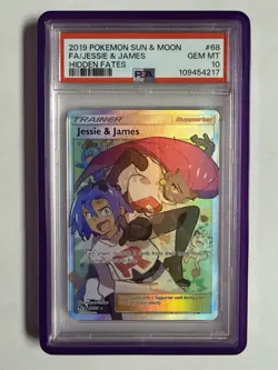 2019 Pokemon Sun & Moon FA Jessie & James Hidden Fates #68 Gem Mint PSA 10 - Image 1