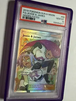 2019 Pokemon Sun & Moon FA Jessie & James Hidden Fates #68 Gem Mint PSA 10 - Image 2