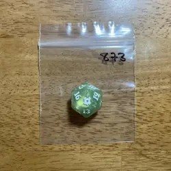 🟢🎲 MTG d20 Spindown 20-sided Life Counter die Zendikar Rising ZNR Green - 873 - Image 1