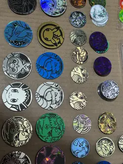 Pokemon Mixed Lot Coins 21 Large 74 Small, 5-set Energy/Life, 2-set Vstar - Image 4