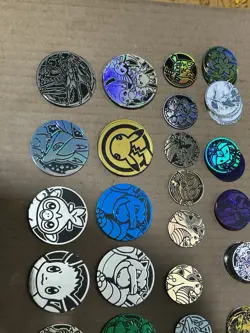 Pokemon Mixed Lot Coins 21 Large 74 Small, 5-set Energy/Life, 2-set Vstar - Image 5