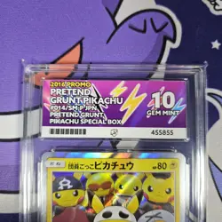 Pokemon TCG Pretend Grunt Pikachu 014/SM-P JPN 2016 Japan Promo ACE 10 Gem Mint - Image 5