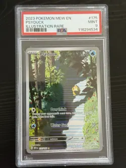 2023 POKEMON MEW EN-151 ILLUSTRATION RARE #175 PSYDUCK PSA 9 MINT - Image 1