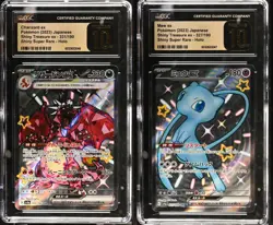 SET 2 CGC 10 PRISTINE JAPANESE POKEMON Charizard & Mew 327 331/190 SV4a 2023 SEQ - Image 1