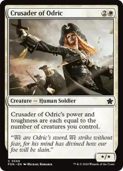 Crusader of Odric - Light Play MTG Foundations - Image 1