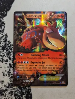 Camerupt EX 29/160 XY Primal Clash Ultra Rare Holo Pokemon Card - LP/MP - Image 1