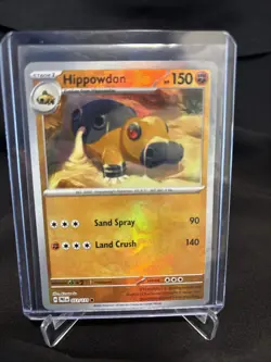 Pokemon Prismatic Evolutions Hippowdon Masterball Reverse Holo Card 053/131 - Image 1