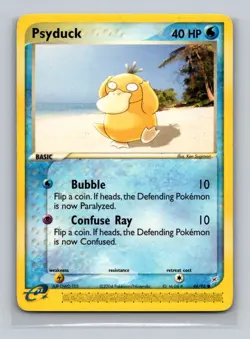 Psyduck 44/95 Team Magma vs Team Aqua Regular e reader pokemon card MP-LP - Image 1