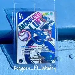 *IN HAND* SGA DODGERS X ONE PIECE MONKEY D LUFFY PROMO CARD EB02-010 7/3/25 - Image 2