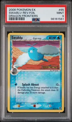 Pokemon Card Reverse Holo Swablu 65/101 PSA 9 MINT ex Dragon Frontiers - Image 3