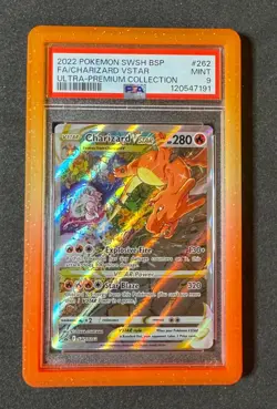 2022 POKEMON CHARIZARD VSTAR SWSH BLACK STAR PROMO #262 FULL ART/PSA 9 MINT 02 - Image 1