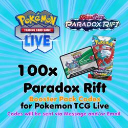 Pokemon TCG Live PTCGL PTCGO Online Codes: 100 Paradox Rift Booster Packs - Image 1