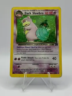 Pokemon TCG 99 Dark Slowbro 12/82 Team Rocket Holo Rare MP/DMG - Image 1