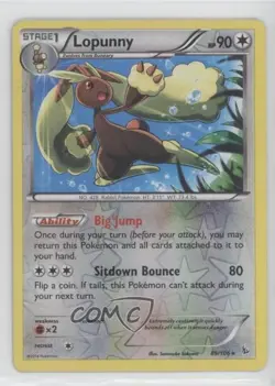 Lopunny Reverse Foil Pokemon XY Flashfire #85 05v0 - Image 1