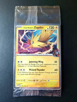Team Rocket's Zapdos HOLO 070/182 EB Games PROMO Destined Rivals Pokemon SEALED - Image 1