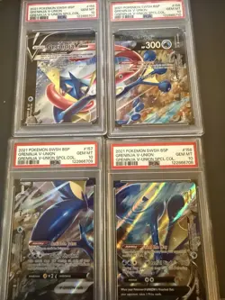 Pokemon TCG Greninja V-Union PSA10 Sequential Set. 155,156,157 And 158 - Image 1