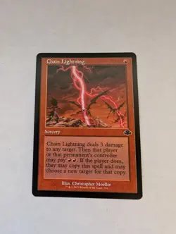 Chain Lightning (Retro Frame) Dominaria Remastered Regular MTG NM - Image 1
