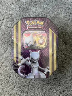 Pokemon Mewtwo EX XY Triple Power Tin Sealed - Image 1