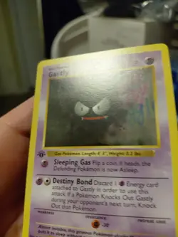 1st Edition Shadowless Gastly 50/102 Pokemon TCG Base Set 1999 NM To Mint Clean - Image 2