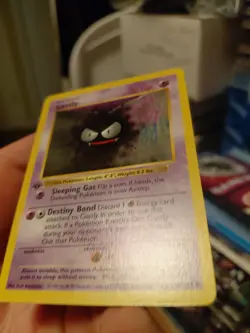 1st Edition Shadowless Gastly 50/102 Pokemon TCG Base Set 1999 NM To Mint Clean - Image 4