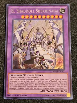 Yu-Gi-Oh! TCG El Shaddoll Shekhinaga 2018 Mega Tin Pack MP15-EN161 1st LP - Image 1