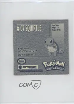 Squirtle Artbox Pokemon Stickers Series 1 #07 1999 1f5 - Image 2