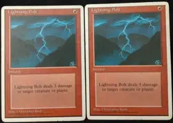 Lightning Bolt (2) MTG Core Set 4th Edition Regular - Image 1