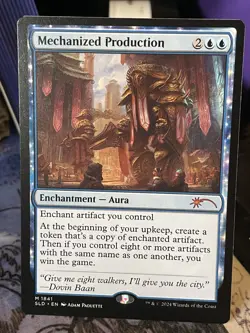 Mechanized Production NM/M Secret Lair Deck MTG Magic Blue Mythic Rare Card - Image 1