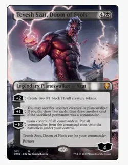 Tevesh Szat, Doom of Fools extended art foil commander legends mtg #512 Free shi - Image 1
