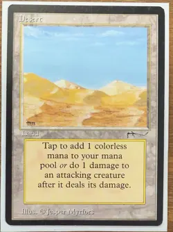 Desert NM- Campfire Mirage Variant Arabian Nights- VTG MTG Magic the Gathering - Image 1