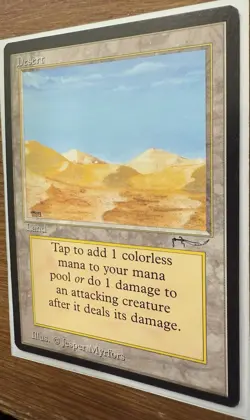 Desert NM- Campfire Mirage Variant Arabian Nights- VTG MTG Magic the Gathering - Image 2