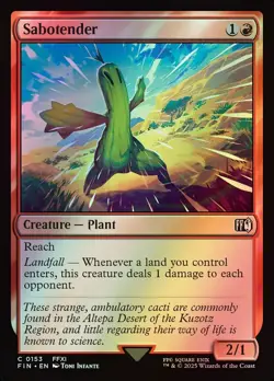 MTG Magic FIN Final Fantasy - 1x FOIL EN NM 0153 C Sabotender - Image 1
