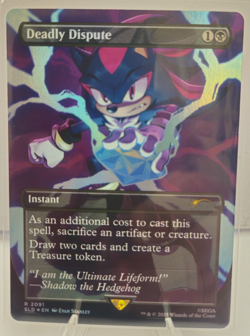 IN HAND - Deadly Dispute ✨RAINBOW FOIL✨ Secret Lair x Sonic - NM Magic MTG - Image 1